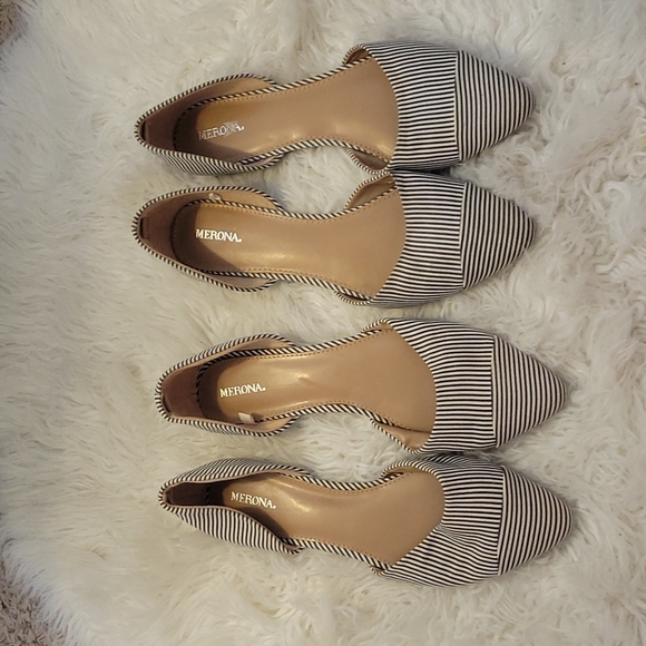 Navy Striped Merona Flats - Picture 7 of 7